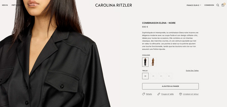 Conseil, direction artistique et site Shopify luxe